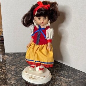 Vintage Effanbee Snow White Doll with Red and Yellow Dress
